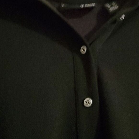 Attitudes by Renee  button front  textured tunic black us L - Picture 3 of 7